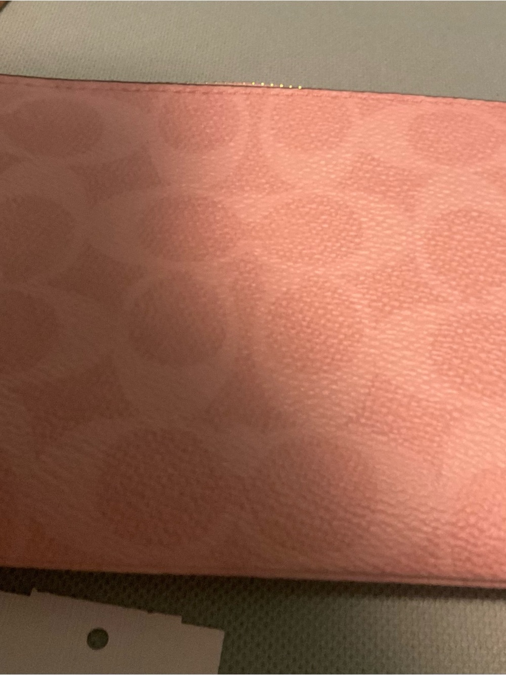 Coach Powder Pink Signature Zip Wristlet New - Picture 4 of 5